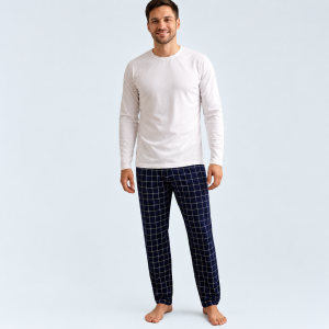 pijama xadrez masculino azul
